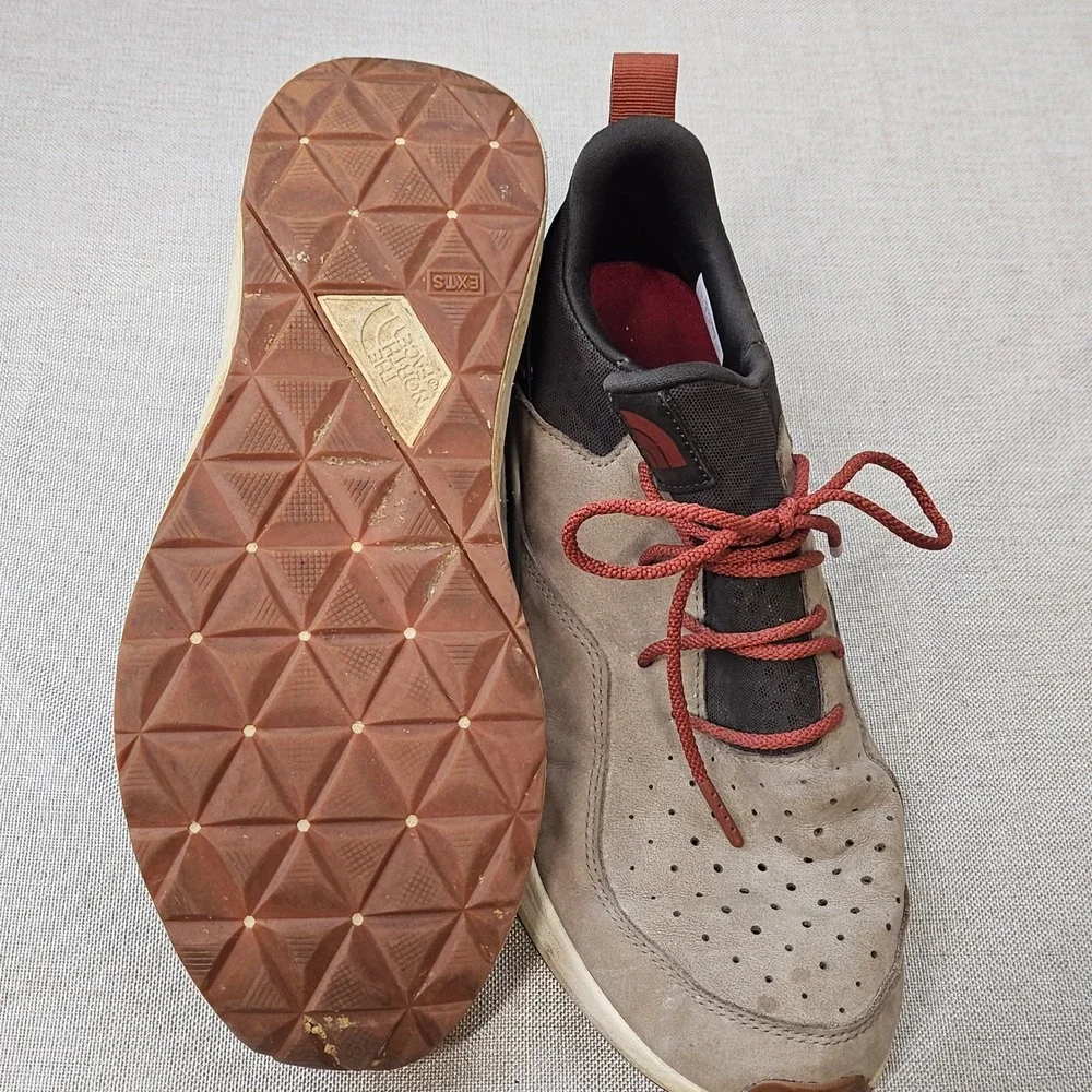 The North Face Recovery Slip-On Knit II Mens 11 Brown Leather Sneakers NF0A48MV